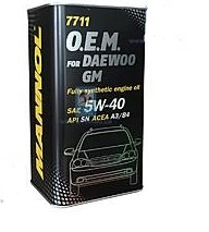 синтетическое всесезонное моторное масло 5W-40 4л  GM daewoo mannol