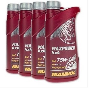 трансмиссионное масло, Maxpower 4x4 75W-140 GL-5 1л mannol
