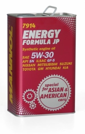 масло синтетическое SN/SF JP  формула энергии 5W-30 1л метал маннол 
