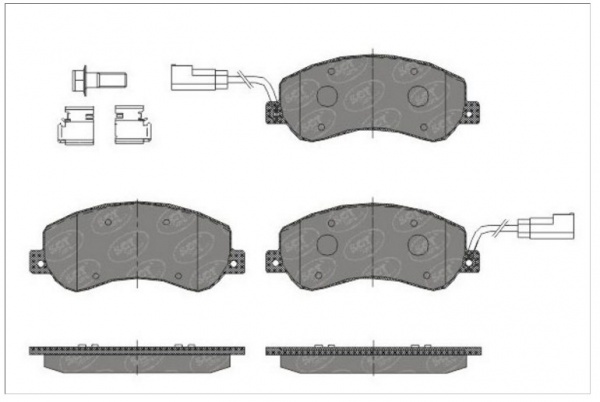 комплект тормозных колодок, дисковый тормозк SP 437