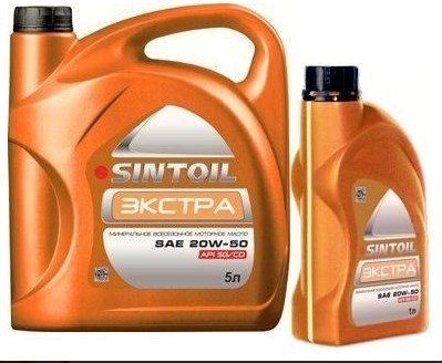 моторное масло sintoil extra 1л gazolin 20W-50