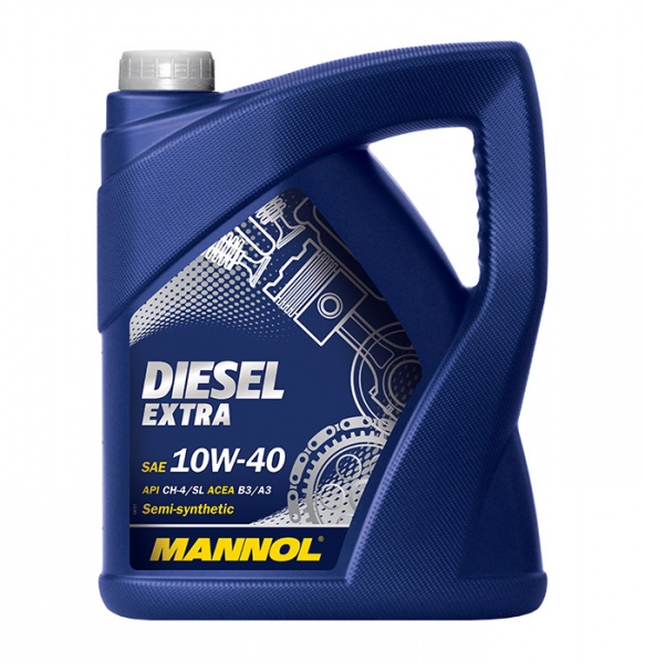 МАСЛО ПОЛУСИНТЕТИКА Diesel Extra 10W-40 5Л API CH-4/SL МАННОЛ